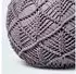 Homescapes Gehäkelter Pouf Grau 35x40cm