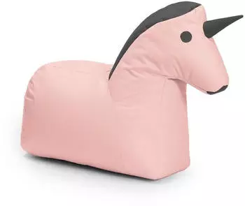 Lumaland Kindersitzsack Einhorn Animal Line 120L, wasserabweisend, Pink/Grau (4067527056923)
