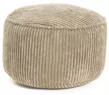 Lumaland Cord Pouf 3-in-1 Hocker/Tisch/Fußschemel 50L Beige Ø25x45cm (3da06c81-b095-47cb-9ca0-91b368ef077f)