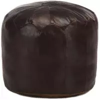 vidaXL Pouf Dunkelbraun 40 x 35 cm Echtes Ziegenleder