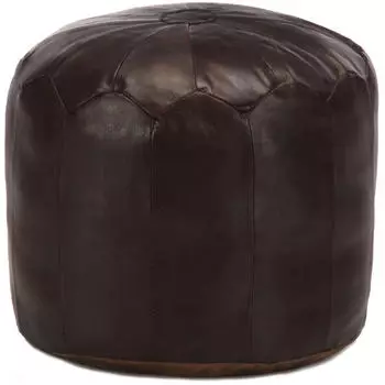 vidaXL Pouf Echtes Ziegenleder Dunkelbraun 40x35cm (248130)