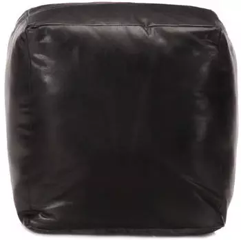 vidaXL Pouf 40x40x40cm Echtes Ziegenleder Schwarz (248128)