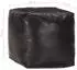 vidaXL Pouf 40x40x40cm Echtes Ziegenleder Schwarz (248128)