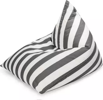 Magma Santorin Calypso Sitzsack 110x90cm, Anthrazit/Wei&szlig;, 100% Polypropylen (75615207-0)