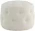 Venture Home Benjamin Runder Pouf Teddy Polyester, Offwhite