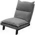 ML-Design Bodenstuhl Relaxsessel Leinen, verstellbare Rückenlehne 90-180°, Grau (490017045)