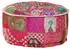 vidaXL Patchwork Sitzpouf Rund, Baumwolle, handgefertigt, 40x20cm, Rosa (246574)