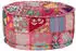 vidaXL Patchwork Sitzpouf Rund, Baumwolle, handgefertigt, 40x20cm, Rosa (246574)