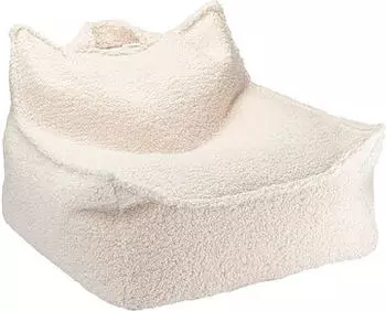WigiWama Kindersitzsack Sessel Teddystoff Cremewei&szlig; (4751030597263)