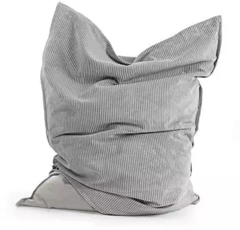 mokebo Der Gro&szlig;e Sitzsack XXL Cord-Bezug 130x170cm, Grau