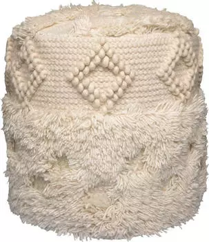 Paris Prix Bohist Runder Boho-Pouf, Handgefertigt, Natur, 35cm (Bohist)