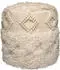 Paris Prix Bohist Runder Boho-Pouf, Handgefertigt, Natur, 35cm (Bohist)