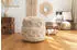 Paris Prix Bohist Runder Boho-Pouf, Handgefertigt, Natur, 35cm (Bohist)