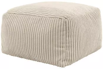 Icon Amara Pouf Cord, quadratisch, beige, 40x24x40cm (ICOFSTJC084)