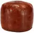 vidaXL Pouf 40x35cm Echtes Ziegenleder Hellbraun (248129)
