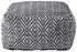 Homescapes Trance Sitzpouf Schwarz-Weiß Rautenmuster 60x60x30cm (SF1794B)