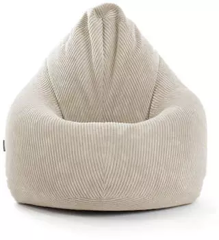 mokebo Sitzsack "Der Tagtr&auml;umer" Cord XXL, Beige, EPS-F&uuml;llung, 80x130x80cm