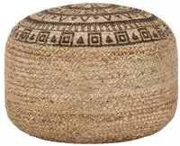 Handgefertigter Sitzpuff Braun 45 X 30 Cm Jute Vidaxl