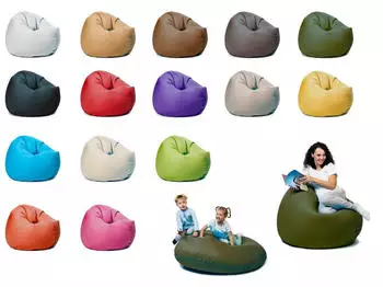 sunnypillow XXL Sitzsack mit Styropor-Füllung Ø125cm Outdoor & Indoor, dunkelgrün