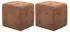 vidaXL Pouf 2 Stk. Wildleder-Optik Braun 30x30x30cm (278382)