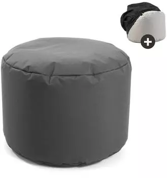 mokebo Ruhestifter Outdoor Pouf Anthrazit, Textil, 60x40x60cm, wasserabweisend (Der Ruhestifter)