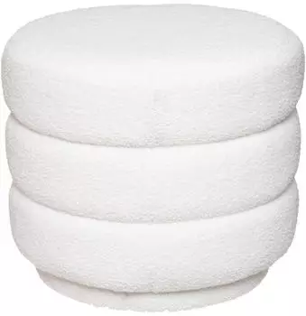 Atmosphera Hocker "Sinan" Bouclé weiß (ATM-166766C)