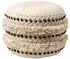 Homescapes Sahara Makramee Getufteter Pouffe, Creme & Schwarz