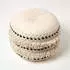 Homescapes Sahara Makramee Getufteter Pouffe, Creme & Schwarz