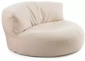 Lumaland Lounge Sitzsack Teddy-Reihe Indoor 320l, 90x50x30cm, Beige