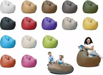 sunnypillow Sitzsack XXXL 2-in-1 mit Styropor-Füllung, Ø145cm, Braun
