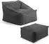 mokebo Der Sunnyboy Sitzsack mit Hocker, Outdoor Textil, Anthrazit, 80x60x83cm (Der Sunnyboy)
