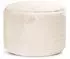 mokebo Der Flauschige Pouf Kunstfell, rund, Beige, 50x30cm (Oeko-Tex®)