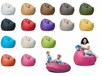 sunnypillow Sitzsack XL mit Styropor-Füllung, Ø100cm, Outdoor & Indoor, Rosa