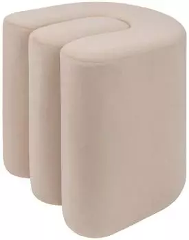 Atmosphera Bolan Sitzsack Samt Beige 40x40cm
