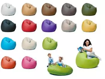 sunnypillow Sitzsack XL mit Styropor-Füllung, grün, Ø 100cm, Indoor & Outdoor