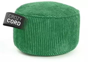 Lumaland Cord Sitzsack Pouf 3-in-1 50L Dunkelgrün (Ø25x45cm)