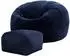 Icon Kingston Sitzsack mit Hocker, Cord, Dunkelblau, 240L (ICODOMFSTJC014)