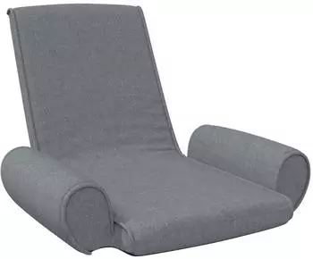 vidaXL Bodenstuhl faltbar, Stoff, hellgrau (336604)