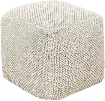 Beliani Joara Pouf Baumwolle quadratisch beige 45x45x45cm (416970)
