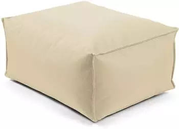 mokebo Pouf &bdquo;Der Ruhestifter" Outdoor eckig Hellbeige mit EPS-F&uuml;llung (Der Ruhestifter)