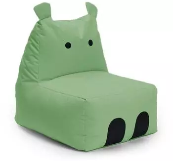 Lumaland Hippo Kindersitzsack, wasserabweisend, 80x70x65cm, Grün
