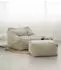 mokebo Der Lümmel XXL Sitzsack mit Hocker, Cord, Beige (83x73x60cm)