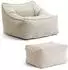 mokebo Der Lümmel XXL Sitzsack mit Hocker, Cord, Beige (83x73x60cm)