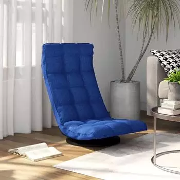 vidaXL Bodenstuhl Drehbar Blau Stoff (336578)
