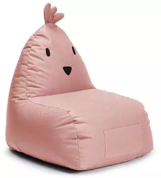 Lumaland Chicken Kindersitzsack wasserabweisend, für Indoor & Outdoor, 80x75x75cm, pastell pink