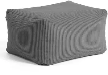 mokebo Pouf "Der Ruhestifter" Cord EPS-F&uuml;llung Anthrazit, 65x35x55cm