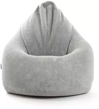 mokebo Sitzsack "Der Tagtr&auml;umer" Cord XXL, Grau, EPS-F&uuml;llung, 80x130x80cm