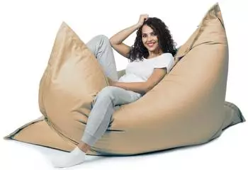 sunnypillow XXL Sitzsack Indoor & Outdoor 180x145cm, 380L, beige