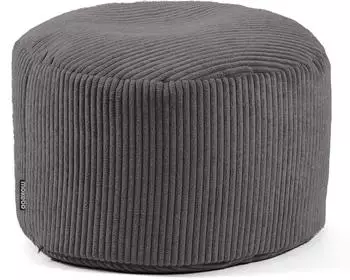 mokebo Der Faule Lenz Pouf Cord, rund, Anthrazit, 60x40cm