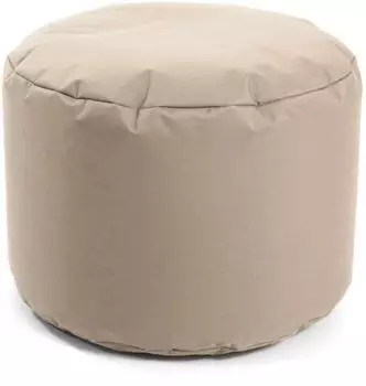 mokebo Ruhepouf runder Sitzhocker, beige-khaki, Cordstoff, 60x40x60cm